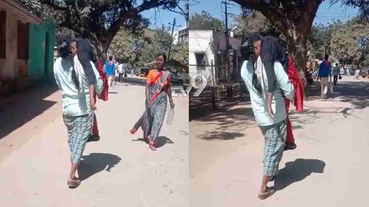 ಆರೋಗ್ಯ ಸಚಿವರ ಊರಲ್ಲೇ ವ್ಹೀಲ್ ಚೇರ್ ಇಲ್ಲ! ಹೆಗಲ ಮೇಲೆ ಹೊತ್ತೊಯ್ದು ಮಗಳಿಗೆ ಚಿಕಿತ್ಸೆ