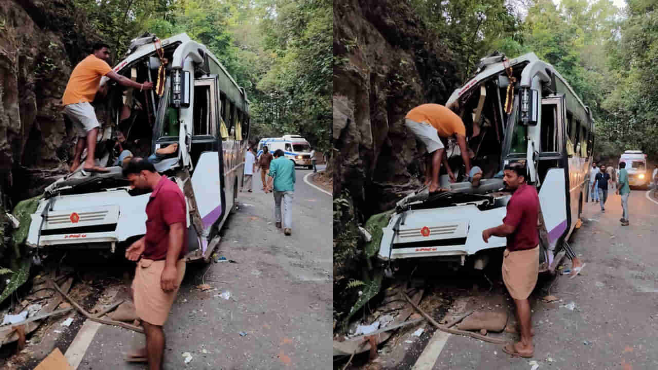 ಪ್ರವಾಸಕ್ಕೆ ಹೊರಟವರ ಬಾಳಲ್ಲಿ ವಿಧಿಯಾಟ: ಬಂಡೆಗೆ ಬಸ್ ಅಪ್ಪಳಿಸಿ 9 ಮಂದಿ ಸಾವು