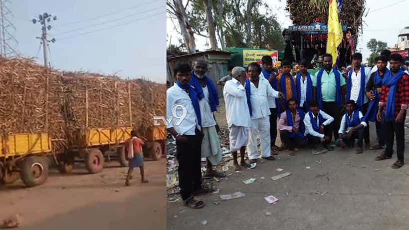 ಒಂದೇ ಟ್ರ್ಯಾಕ್ಟರ್ ಇಂಜಿನ್ಗೆ 16 ಟ್ರೇಲರ್: ಕಬ್ಬು ಸಾಗಿಸಿ ಮುಧೋಳ ರೈತರ ಸಾಹಸ