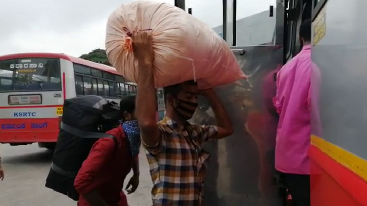 ಊರು ಬಿಟ್ಟು, ಸ್ವಂತ ಗೂಡು ಸೇರುತ್ತಿದ್ದಾರೆ ಬೆಂಗಳೂರು ಮಂದಿ, ಬಸ್ ನಿಲ್ದಾಣಗಳು ಫುಲ್