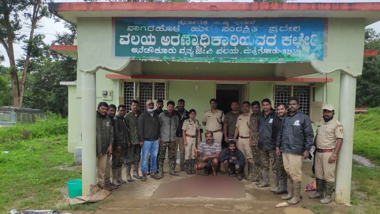 ಜಿಂಕೆ ಮಾಂಸ ಸಾಗಾಟ ಮಾಡುತ್ತಿದ್ದ ಇಬ್ಬರು ಅರೆಸ್ಟ್, ಮತ್ತಿಬ್ಬರು ಪರಾರಿ