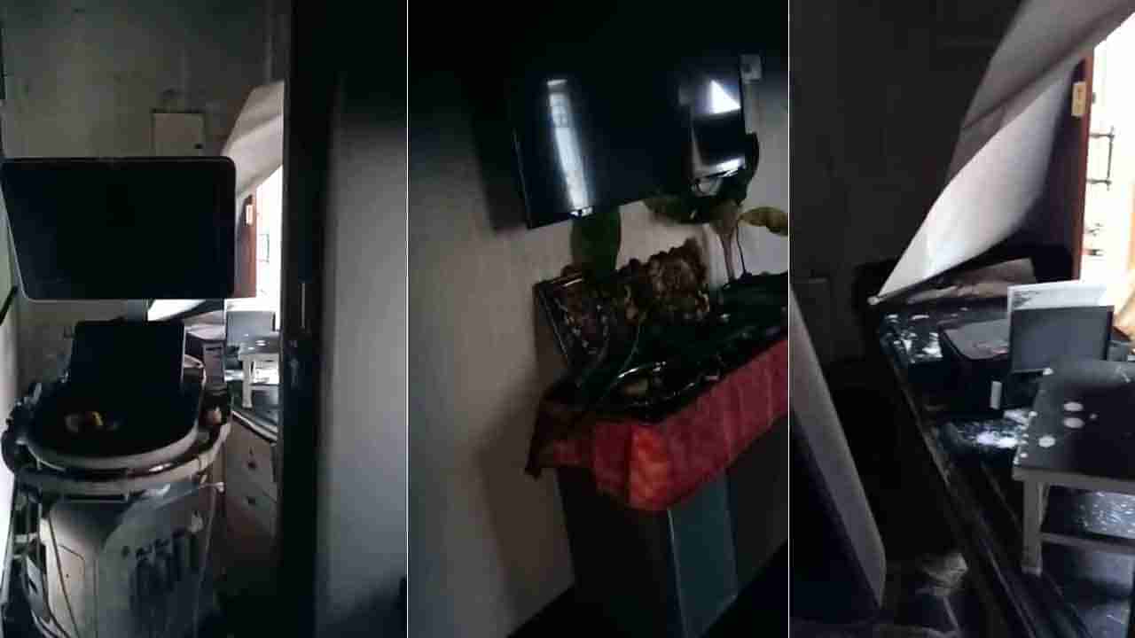 ಮಲ್ಲೇಶ್ವರಂ 14ನೇ ಕ್ರಾಸ್ನ ಕ್ಲಿನಿಕ್ನಲ್ಲಿ ಏಕಾಏಕಿ ಕಾಣಿಸಿಕೊಂಡ ಬೆಂಕಿ