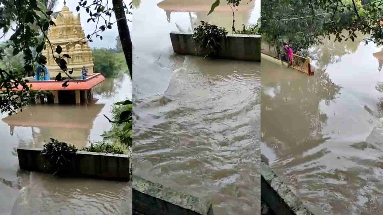 ಮಳೆರಾಯನ ಮುನಿಸು: 100 ವರ್ಷ ಹಳೆಯ ಯಮಲೂರಿನ ಮುನೇಶ್ವರ ಸ್ವಾಮಿ ದೇವಸ್ಥಾನ ಜಲಾವೃತ