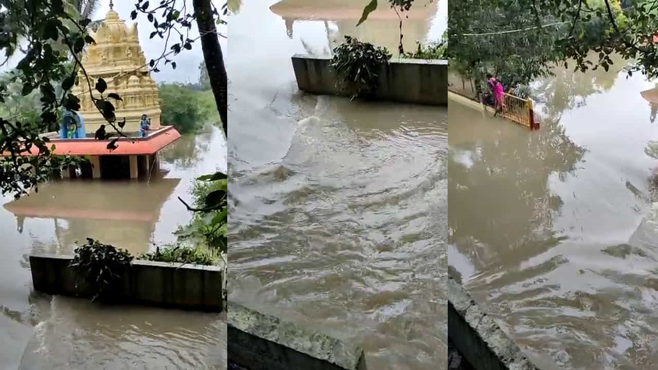 ಮಳೆರಾಯನ ಮುನಿಸು: 100 ವರ್ಷ ಹಳೆಯ ಯಮಲೂರಿನ ಮುನೇಶ್ವರ ಸ್ವಾಮಿ ದೇವಸ್ಥಾನ ಜಲಾವೃತ