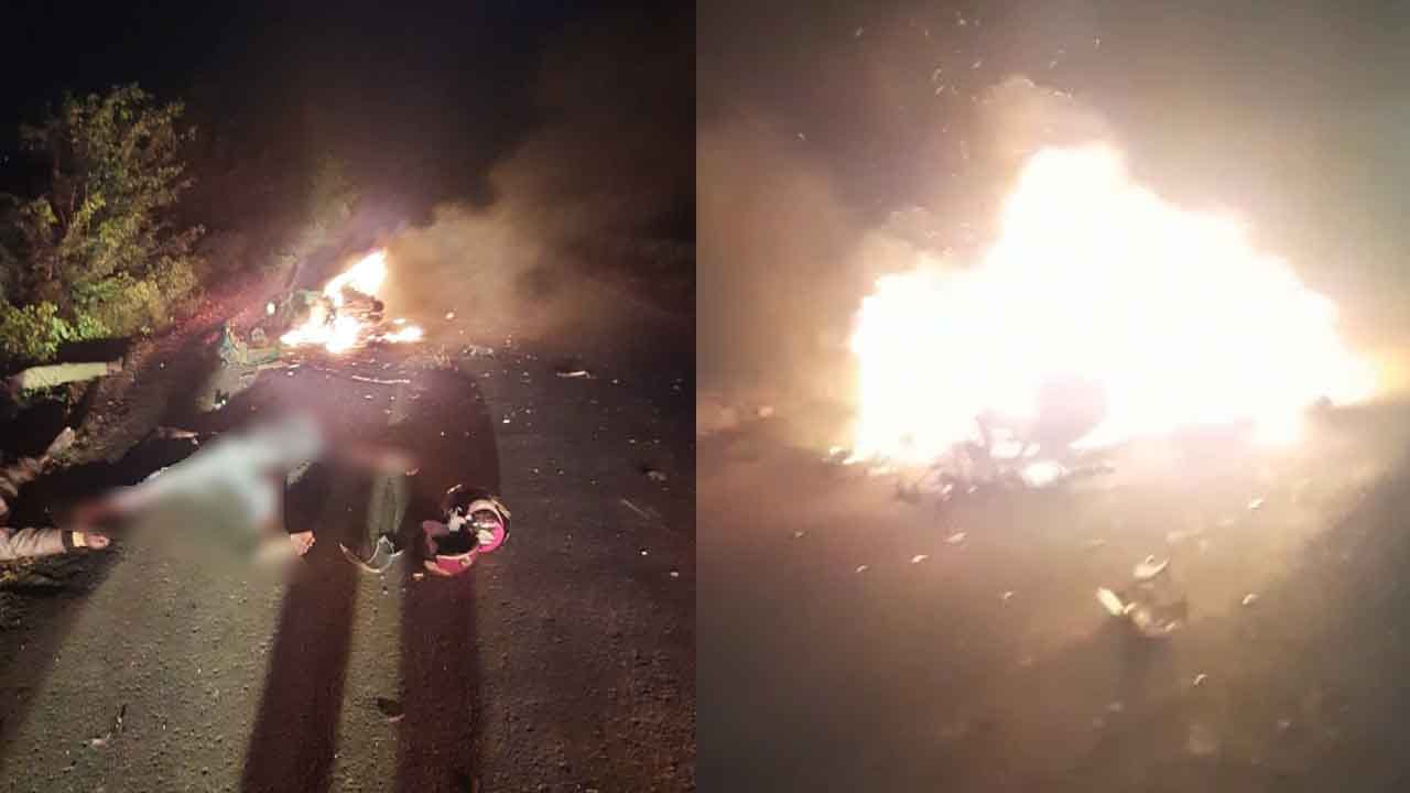 ಬೈಕ್ ಮುಖಾಮುಖಿ: ಮೂವರ ಸಾವು, ಎಲ್ಲಿ? ಬೈಕ್ ಮುಖಾಮುಖಿ: ಮೂವರ ಸಾವು, ಎಲ್ಲಿ?