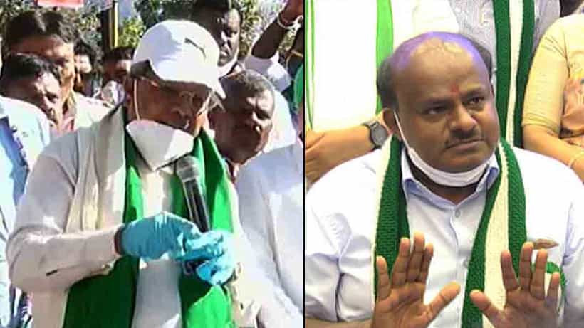 HD ಕುಮಾರಸ್ವಾಮಿಗೆ ನಾಚಿಕೆಯಾಗಬೇಕು -ಸಿದ್ದರಾಮಯ್ಯ ಕೆಂಡಾಮಂಡಲ