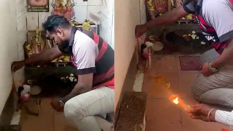ದೇವರ ಕೋಣೆಯಲ್ಲಿ ನಾಗರಹಾವು ಪ್ರತ್ಯಕ್ಷ.. ಕರ್ಪೂರ ಹಚ್ಚಿ ಆರತಿ ಬೆಳಗಿ ಕಾಡಿಗೆ ಬಿಟ್ಟುಬಂದ್ರು ದೇವರ ಕೋಣೆಯಲ್ಲಿ ನಾಗರಹಾವು ಪ್ರತ್ಯಕ್ಷ.. ಕರ್ಪೂರ ಹಚ್ಚಿ ಆರತಿ ಬೆಳಗಿ ಕಾಡಿಗೆ ಬಿಟ್ಟುಬಂದ್ರು