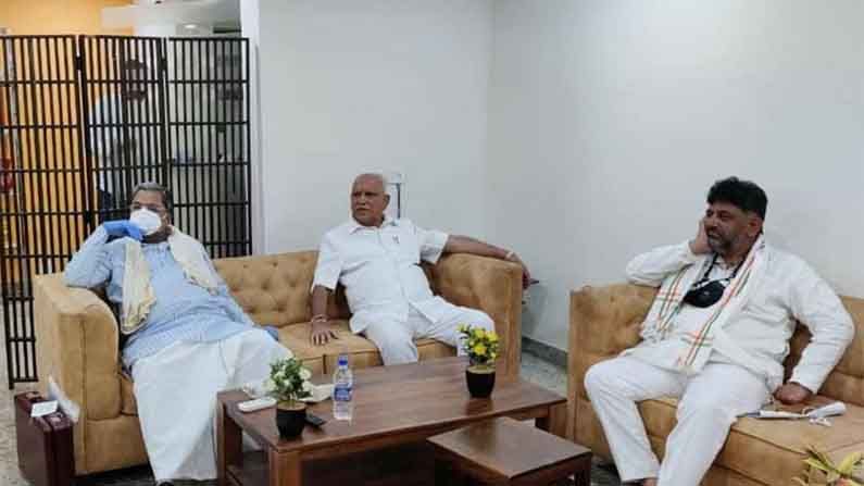 ಮುಖ್ಯಮಂತ್ರಿ ಬಿಎಸ್ವೈ, ಸಿದ್ದರಾಮಯ್ಯ ಮತ್ತು ಡಿಕೆ ಶಿವಕುಮಾರ ಒಂದೇ ವಿಮಾನದಲ್ಲಿ!