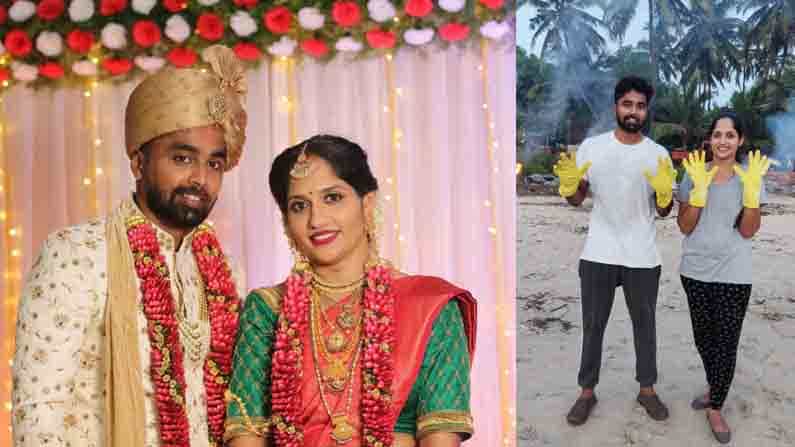 ಹನಿಮೂನ್ಗೆ ಹೋಗದೆ.. ಬೀಚ್ ಕ್ಲೀನ್ ಮಾಡ್ತಾ ಸಮಾಜ ಸೇವೆ ಮಾಡಿದ ನವ ವಧು-ವರ