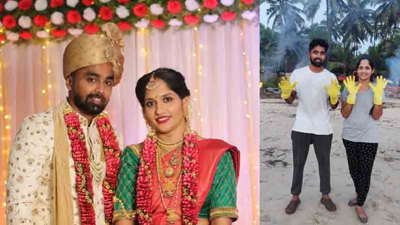 ಹನಿಮೂನ್ಗೆ ಹೋಗದೆ.. ಬೀಚ್ ಕ್ಲೀನ್ ಮಾಡ್ತಾ ಸಮಾಜ ಸೇವೆ ಮಾಡಿದ ನವ ವಧು-ವರ ಹನಿಮೂನ್ಗೆ ಹೋಗದೆ.. ಬೀಚ್ ಕ್ಲೀನ್ ಮಾಡ್ತಾ ಸಮಾಜ ಸೇವೆ ಮಾಡಿದ ನವ ವಧು-ವರ