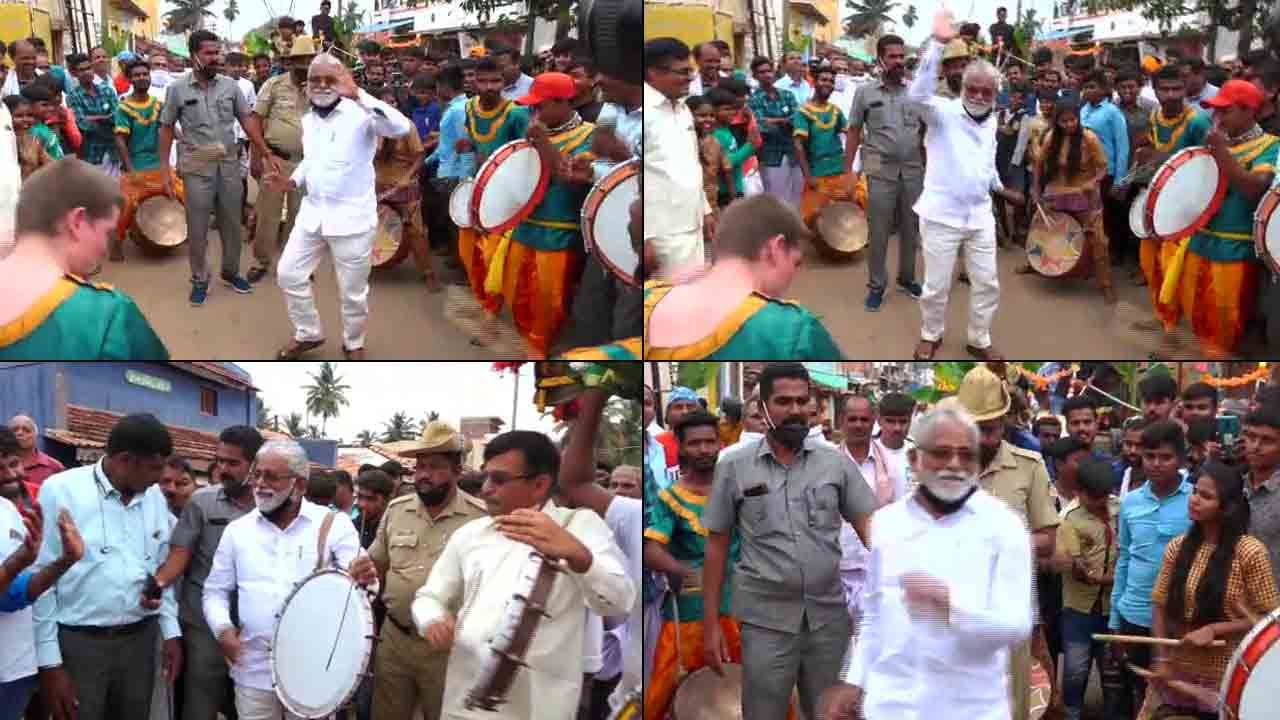 ಚಾಮರಾಜನಗರ: ಸುಗ್ಗಿ ಹುಗ್ಗಿ ಸಂಭ್ರಮದಲ್ಲಿ ಮಾಜಿ ಸಚಿವ ಮಹೇಶ್ ಮಸ್ತ್ ಮಸ್ತ್ ಸ್ಟೆಪ್ಸ್!