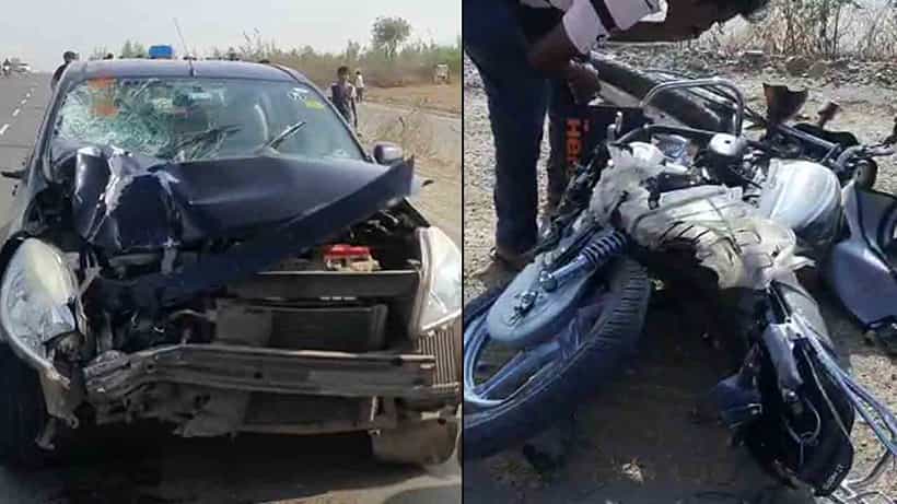 ಬೈಕ್ಗೆ ಹಿಂದಿನಿಂದ ಕಾರ್ ಡಿಕ್ಕಿ: ಸವಾರ ಸ್ಥಳದಲ್ಲೇ ಸಾವು