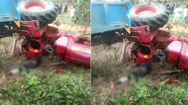 ಕೆರೆಗೆ ಟ್ರ್ಯಾಕ್ಟರ್ ಪಲ್ಟಿ: ಓರ್ವ ಸಾವು, ಇಬ್ಬರಿಗೆ ಗಾಯ ಕೆರೆಗೆ ಟ್ರ್ಯಾಕ್ಟರ್ ಪಲ್ಟಿ: ಓರ್ವ ಸಾವು, ಇಬ್ಬರಿಗೆ ಗಾಯ