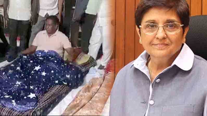 ಕಿರಣ್​ ಬೇಡಿ ವಿರುದ್ಧ ಧರಣಿ ಮುಂದುವರಿಸಿದ ಪುದುಚೇರಿ ಮುಖ್ಯಮಂತ್ರಿ ವಿ.ನಾರಾಯಣಸ್ವಾಮಿ