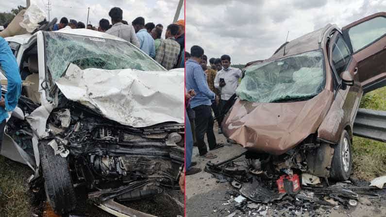 ಕಾರುಗಳ ಮುಖಾಮುಖಿ ಡಿಕ್ಕಿ, ಮೂವರ ಸಾವು.. ಅಪಘಾತದ ತೀವ್ರತೆಗೆ ಡಿವೈಡರ್ ಏರಿದ ಕಾರು! ಕಾರುಗಳ ಮುಖಾಮುಖಿ ಡಿಕ್ಕಿ, ಮೂವರ ಸಾವು.. ಅಪಘಾತದ ತೀವ್ರತೆಗೆ ಡಿವೈಡರ್ ಏರಿದ ಕಾರು!