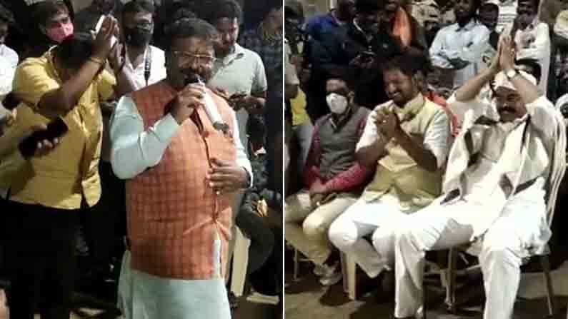 ಸಚಿವರ, ಜಿಲ್ಲಾಧಿಕಾರಿಗಳ ಗ್ರಾಮ ವಾಸ್ತವ್ಯ: MLA ಗಾಯನಕ್ಕೆ ಮನಸೋತು ಕೈಮುಗಿದ ‘ಸಾಮ್ರಾಟ್’!