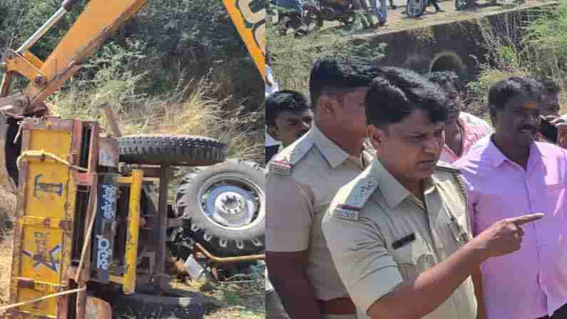 ಗದಗದ ಗುಂಜಳ ರಸ್ತೆಯಲ್ಲಿ ಟ್ರ್ಯಾಕ್ಟರ್ ಪಲ್ಟಿಯಾಗಿ ಇಬ್ಬರ ಸಾವು, 7 ಜನರಿಗೆ ಗಾಯ