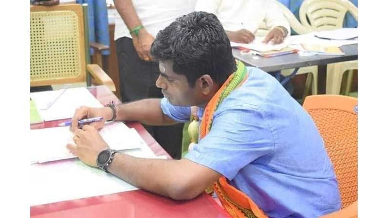 K Annamalai filed nomination from BJP