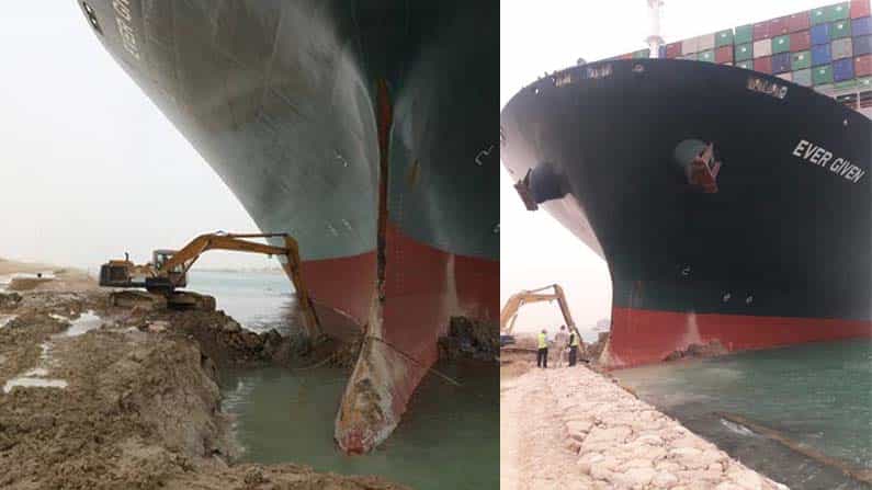 Suez Canal Blockage: ಎವರ್ ಗಿವನ್ ಕಂಟೇನರ್ ಹಡಗು ಬಿಡಿಸಲು ಅಮೆರಿಕ ನೆರವು; ವಿಶ್ವ ವಾಣಿಜ್ಯ ಚಟುವಟಿಕೆ ಅಯೋಮಯ Suez Canal Blockage: ಎವರ್ ಗಿವನ್ ಕಂಟೇನರ್ ಹಡಗು ಬಿಡಿಸಲು ಅಮೆರಿಕ ನೆರವು; ವಿಶ್ವ ವಾಣಿಜ್ಯ ಚಟುವಟಿಕೆ ಅಯೋಮಯ