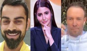 Virat Kohli, Anushka Sharma and AB de Villiers