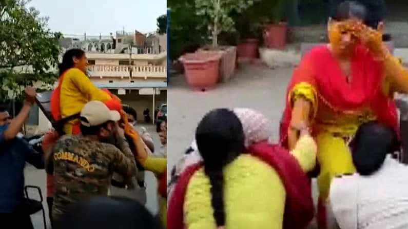 ಕೊವಿಡ್-19 ಕಾರಣಕ್ಕೆ ಸಿಗದ ರಜಾ; ಠಾಣೆಯಲ್ಲೇ ನಡೆಯಿತು ಮಹಿಳಾ ಪೊಲೀಸ್ ಅರಿಶಿಣ ಶಾಸ್ತ್ರ ಕೊವಿಡ್-19 ಕಾರಣಕ್ಕೆ ಸಿಗದ ರಜಾ; ಠಾಣೆಯಲ್ಲೇ ನಡೆಯಿತು ಮಹಿಳಾ ಪೊಲೀಸ್ ಅರಿಶಿಣ ಶಾಸ್ತ್ರ