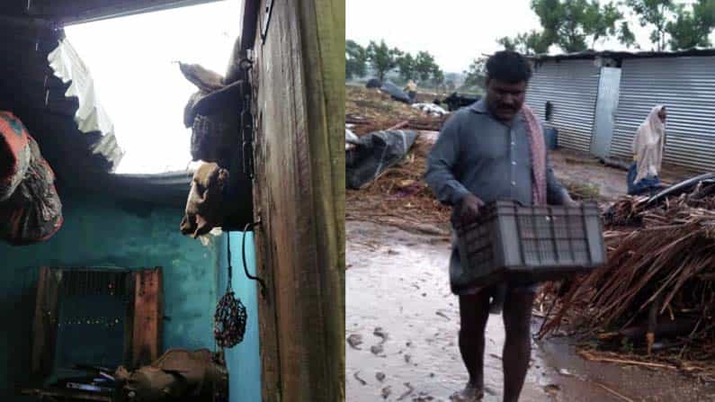 ಗಾಳಿ, ಮಳೆಯಿಂದ ಬೀದಿಗೆ ಬಿದ್ದ ಹಾವೇರಿ ಜನರ ಬದುಕು; ಶಾಶ್ವತ ಸೂರಿಗೆ ಸ್ಥಳೀಯರ ಆಗ್ರಹ ಗಾಳಿ, ಮಳೆಯಿಂದ ಬೀದಿಗೆ ಬಿದ್ದ ಹಾವೇರಿ ಜನರ ಬದುಕು; ಶಾಶ್ವತ ಸೂರಿಗೆ ಸ್ಥಳೀಯರ ಆಗ್ರಹ