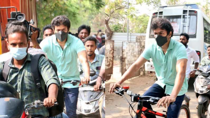 Thalapathy Vijay: ಸೈಕಲ್ನಲ್ಲಿ ಬಂದು ಮತದಾನ ಮಾಡಿದ ದಳಪತಿ ವಿಜಯ್! ಪೆಟ್ರೋಲ್ ಬೆಲೆ ಏರಿಕೆಗೆ ನಟನ ತಿರುಗೇಟು? Thalapathy Vijay: ಸೈಕಲ್ನಲ್ಲಿ ಬಂದು ಮತದಾನ ಮಾಡಿದ ದಳಪತಿ ವಿಜಯ್! ಪೆಟ್ರೋಲ್ ಬೆಲೆ ಏರಿಕೆಗೆ ನಟನ ತಿರುಗೇಟು?