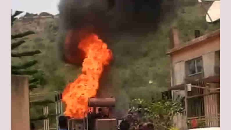 ಹಾವೇರಿಯಲ್ಲಿ ಶಾರ್ಟ್ ಸರ್ಕ್ಯೂಟ್; ಪವರ್ ಗ್ರಿಡ್ನಲ್ಲಿ ಹೊತ್ತಿ ಉರಿದ ಬೆಂಕಿ