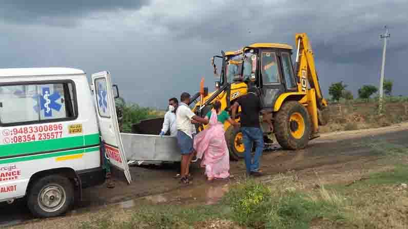 Gadag Corona Cremation JCB 