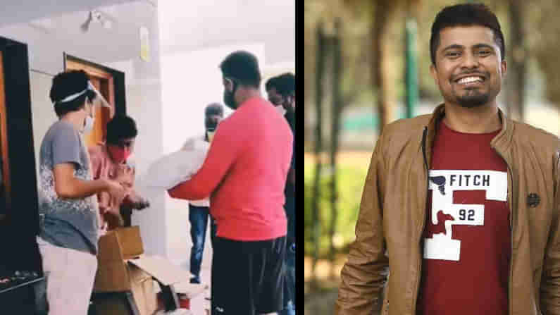 ‘ಬೇರೆಯವರ ದುಡ್ಡಲ್ಲಿ ನಾನೇಕೆ ಬಿಲ್ಡಪ್ ತೆಗೆದುಕೊಳ್ಳಲಿ?’; ಸ್ವಂತ ಖರ್ಚಲ್ಲಿ ‘ನಟ ಭಯಂಕರ’ ಸಿನಿಮಾ ಕಾರ್ಮಿಕರಿಗೆ ಪ್ರಥಮ್ ಸಹಾಯ