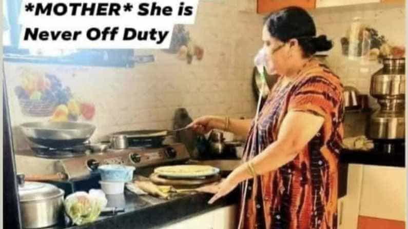 Viral Photo: ಆಕ್ಸಿಜನ್ ಸಪೋರ್ಟ್ನಲ್ಲಿ ಇರುತ್ತಾ ಅಡುಗೆ ಮಾಡಿದ ಮಹಿಳೆ; ಟ್ವಿಟರ್ನಲ್ಲಿ ಜೋರಾಯ್ತು ಪರ ವಿರೋಧ ಚರ್ಚೆ!
