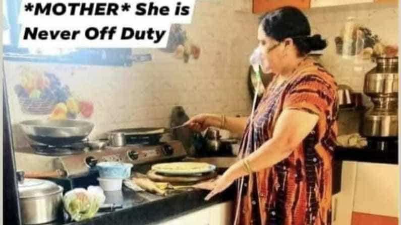 Viral Photo: ಆಕ್ಸಿಜನ್ ಸಪೋರ್ಟ್​ನಲ್ಲಿ ಇರುತ್ತಾ ಅಡುಗೆ ಮಾಡಿದ ಮಹಿಳೆ; ಟ್ವಿಟರ್​ನಲ್ಲಿ ಜೋರಾಯ್ತು ಪರ ವಿರೋಧ ಚರ್ಚೆ!