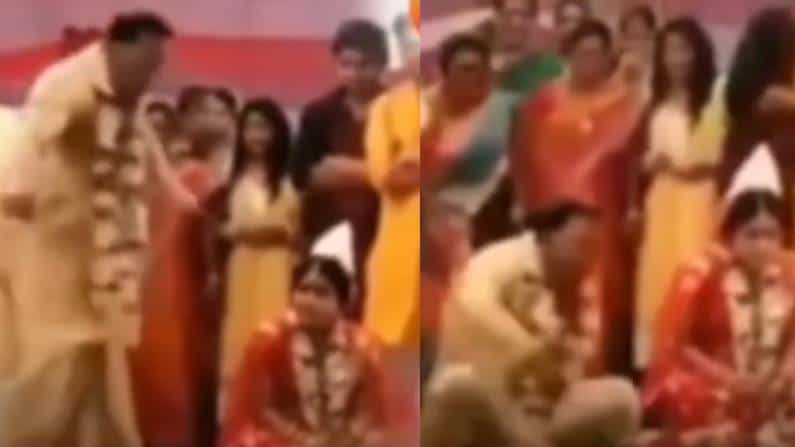 Viral Video: ಮದುವೆ ನಡೆಯುತ್ತಿರುವಾಗ ಏಕಾಏಕಿ ಎದ್ದು ವಿಚಿತ್ರವಾಗಿ ಡ್ಯಾನ್ಸ್ ಮಾಡಿದ ಮದುಮಗ; ವರನ ಕುಣಿತ ನೋಡಿ ವಧು ಕಂಗಾಲು