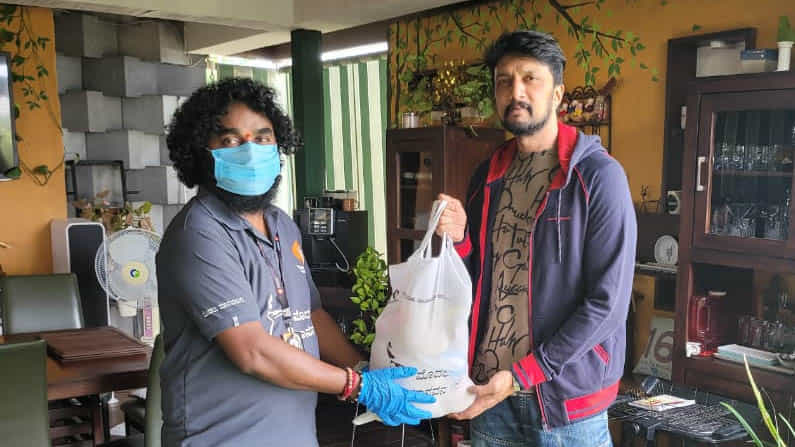 'ಅನ್ನ ಅಮೃತ’ ಕಾರ್ಯಕ್ರಮದ ಮೂಲಕ 1 ಸಾವಿರ ಜನರಿಗೆ ಕಿಚ್ಚ ಸುದೀಪ್​ ಕಡೆಯಿಂದ ದಿನಸಿ ಕಿಟ್