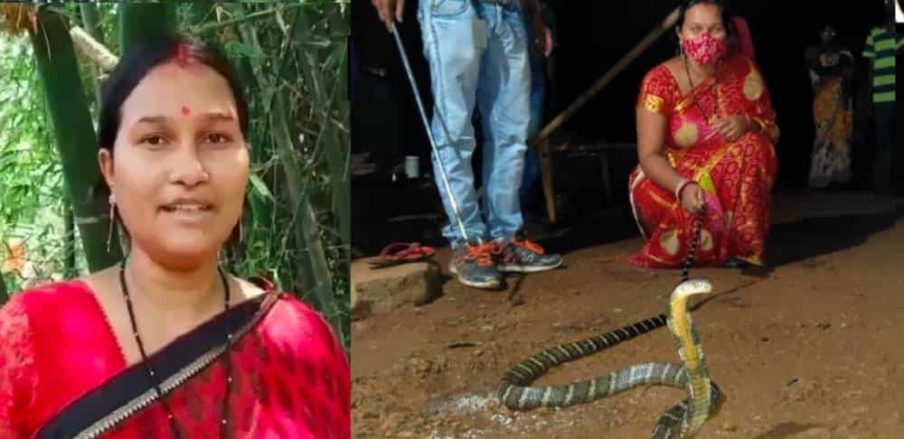 ಕಾಳಿಂಗ ಸರ್ಪವನ್ನು ಹಿಡಿದು 2 ವರ್ಷದ ಮಗಳನ್ನು ಅಪಾಯದಿಂದ ಪಾರು ಮಾಡಿದ ಸೂಪರ್ ಅಮ್ಮ!
