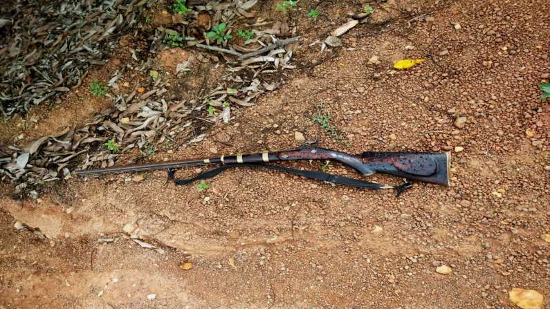 misfire while in hunting near seegehalli in srinivaspur one friend died 2