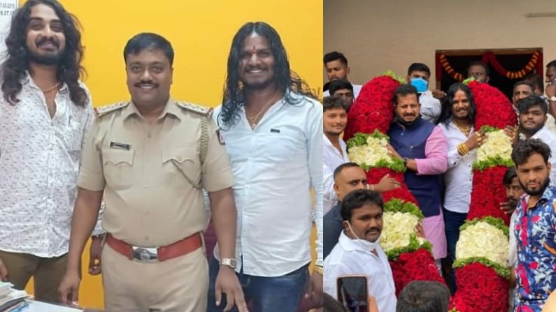 ಕೊರೊನಾ ನಿಯಮ ಉಲ್ಲಂಘಿಸಿ ಹುಟ್ಟುಹಬ್ಬ ಆಚರಿಸಿದ ಮಾಜಿ ರೌಡಿಶೀಟರ್; ಪೊಲೀಸ್ ಅಧಿಕಾರಿ, ರಾಜಕಾರಣಿ ಜತೆ ಇರುವ ಫೋಟೋ ವೈರಲ್ ಕೊರೊನಾ ನಿಯಮ ಉಲ್ಲಂಘಿಸಿ ಹುಟ್ಟುಹಬ್ಬ ಆಚರಿಸಿದ ಮಾಜಿ ರೌಡಿಶೀಟರ್; ಪೊಲೀಸ್ ಅಧಿಕಾರಿ, ರಾಜಕಾರಣಿ ಜತೆ ಇರುವ ಫೋಟೋ ವೈರಲ್