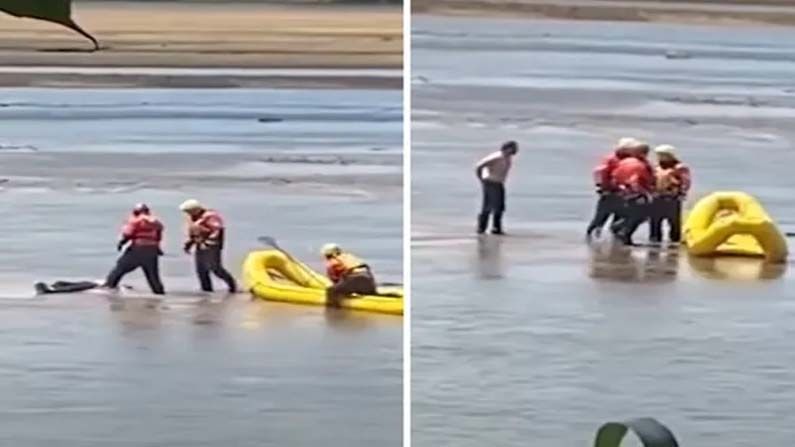 ನದಿಯಲ್ಲಿ ವ್ಯಕ್ತಿಯ ದೀರ್ಘ ನಿದ್ರೆ; ಮಲಗಿದ್ದ ವ್ಯಕ್ತಿಯನ್ನು ನೋಡಿ ಮೃತದೇಹ ಎಂದು ಭಾವಿಸಿ ಸ್ಥಳಕ್ಕೆ ಆಗಮಿಸಿದ ರಕ್ಷಣಾ ತಂಡ! ನದಿಯಲ್ಲಿ ವ್ಯಕ್ತಿಯ ದೀರ್ಘ ನಿದ್ರೆ; ಮಲಗಿದ್ದ ವ್ಯಕ್ತಿಯನ್ನು ನೋಡಿ ಮೃತದೇಹ ಎಂದು ಭಾವಿಸಿ ಸ್ಥಳಕ್ಕೆ ಆಗಮಿಸಿದ ರಕ್ಷಣಾ ತಂಡ!