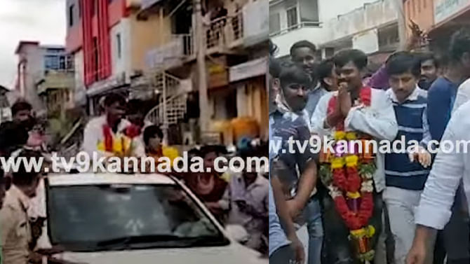 ಅದ್ದೂರಿ ಮೆರವಣಿಗೆ, ಹೂವಿನ ಮಳೆ; ಪಾವಗಡದಲ್ಲಿ ಮಂಜುಗೆ ಸ್ವಾಗತ ಹೇಗಿತ್ತು ನೋಡಿ ಅದ್ದೂರಿ ಮೆರವಣಿಗೆ, ಹೂವಿನ ಮಳೆ; ಪಾವಗಡದಲ್ಲಿ ಮಂಜುಗೆ ಸ್ವಾಗತ ಹೇಗಿತ್ತು ನೋಡಿ