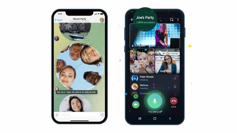 Telegram New Update: ಇನ್ಮುಂದೆ ಟೆಲಿಗ್ರಾಮ್ನಲ್ಲಿ ಒಂದೇ ಸಲ 1000 ಮಂದಿಗೆ ವಿಡಿಯೋ ಕರೆ ಮಾಡ್ಬಹುದು Telegram New Update: ಇನ್ಮುಂದೆ ಟೆಲಿಗ್ರಾಮ್ನಲ್ಲಿ ಒಂದೇ ಸಲ 1000 ಮಂದಿಗೆ ವಿಡಿಯೋ ಕರೆ ಮಾಡ್ಬಹುದು