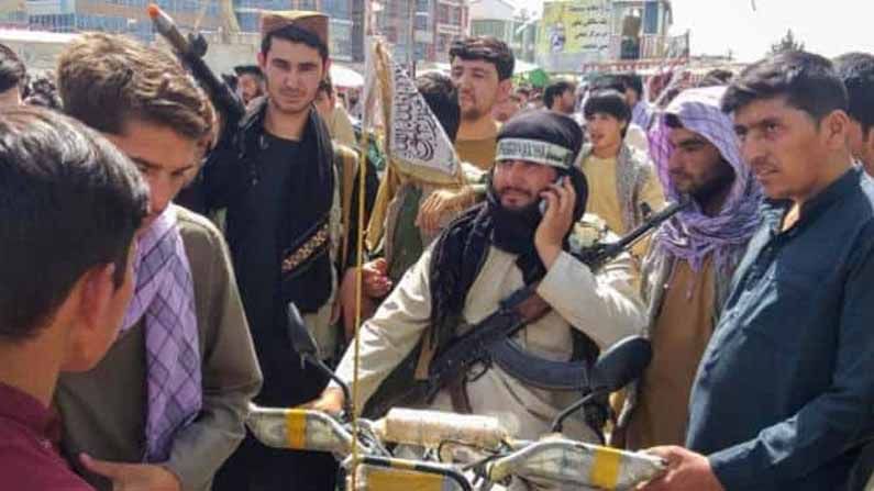 Talibanis celebrate after occupying Ghazni city