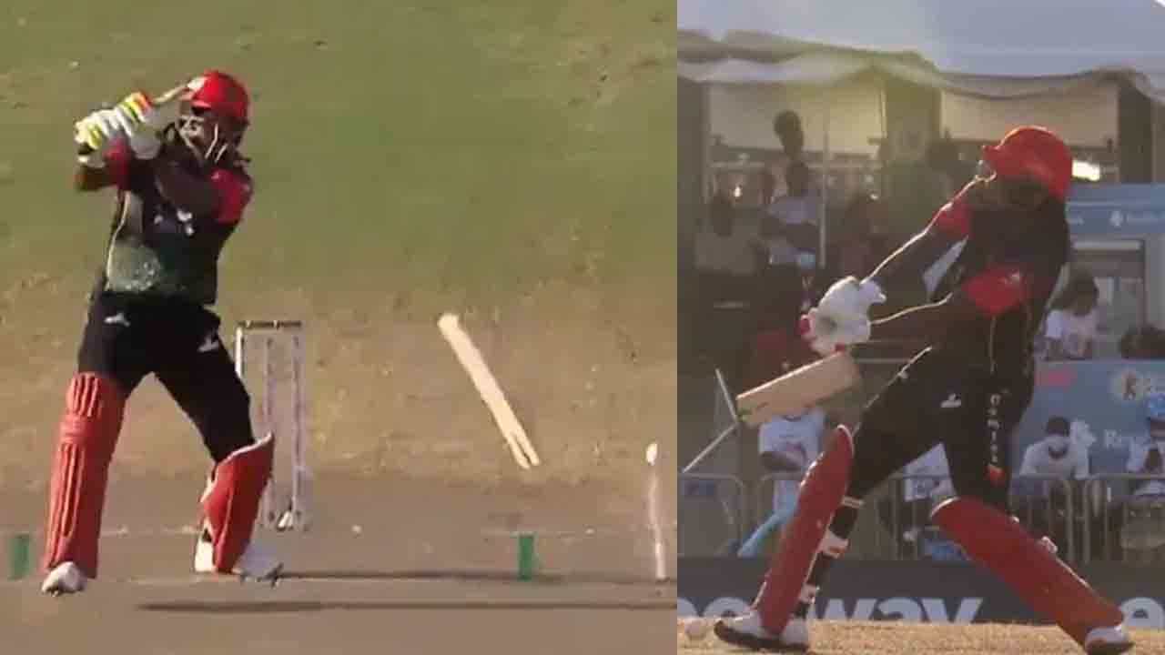 CPL 2021: ಕ್ರಿಸ್ ಗೇಲ್ ಸ್ಫೊಟಕ ಹೊಡೆತ ತಾಳಲಾರದೆ ಬ್ಯಾಟ್ ಪೀಸ್ ಪೀಸ್: ಇಲ್ಲಿದೆ ವಿಡಿಯೋ