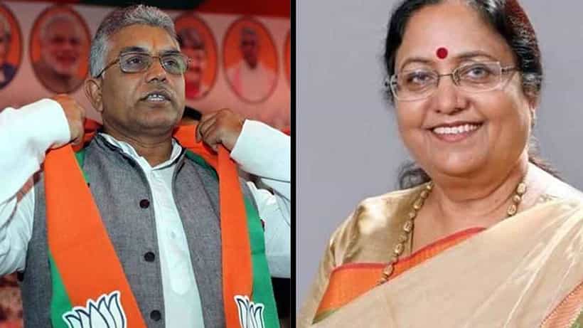 ಪಶ್ಚಿಮ ಬಂಗಾಳದಲ್ಲಿ ಬಿಜೆಪಿ ಅಧ್ಯಕ್ಷರ ಬದಲಾವಣೆ: ರಾಷ್ಟ್ರೀಯ ಉಪಾಧ್ಯಕ್ಷರಾಗಿ ಬೇಬಿ ರಾಣಿ ಮೌರ್ಯ, ದಿಲೀಪ್ ಘೋಷ್ ನೇಮಕ