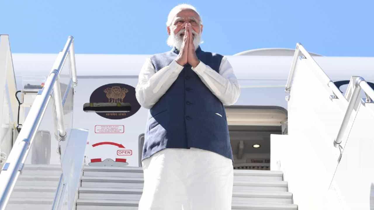 ಯುಎಸ್​​ನಿಂದ ಭಾರತಕ್ಕೆ ಮರಳಿದ ಪ್ರಧಾನಿ ಮೋದಿ; ಬಿಜೆಪಿ ನಾಯಕರಿಂದ ಭರ್ಜರಿ ಸ್ವಾಗತ