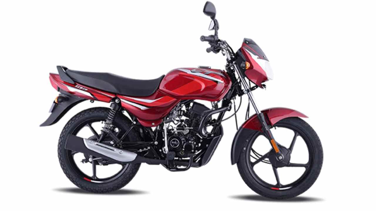  Bajaj CT100 - ಬಜಾಜ್​ ಕಂಪೆನಿ CT100  ಮಾಡೆಲ್​ ಬೈಕ್​ಗಳನ್ನು ಪರಿಚಯಿಸಿದೆ. ಈ ಬೈಕ್​ನ ದೆಹಲಿ ಎಕ್ಸ್ ಶೋರೂಂ ಬೆಲೆ 47ಸಾವಿರ ರೂ. CT100ರಲ್ಲಿ, ಕಂಪನಿಯು 102 ಸಿಸಿ 4 ಸ್ಟ್ರೋಕ್, ಸಿಂಗಲ್ ಸಿಲಿಂಡರ್ ಎಂಜಿನ್ ನೀಡಿದೆ. ಈ ಎಂಜಿನ್ 7500 rpm ನಲ್ಲಿ 5.81 kW ಗರಿಷ್ಠ ಪವರ್ ಹೊಂದಿದೆ. ಈ ಬೈಕಿನಲ್ಲಿ 4-ಸ್ಪೀಡ್ ಗೇರ್ ಬಾಕ್ಸ್ ನೀಡಿದ್ದು, ಇದು ಸಹ 90 ಕಿ.ಮೀ ಮೈಲೇಜ್ ನೀಡುತ್ತೆ ಎಂದು ಕಂಪೆನಿ ತಿಳಿಸಿದೆ.