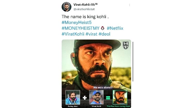 Money Heist 5 Virat Kohli and Bobby Deol