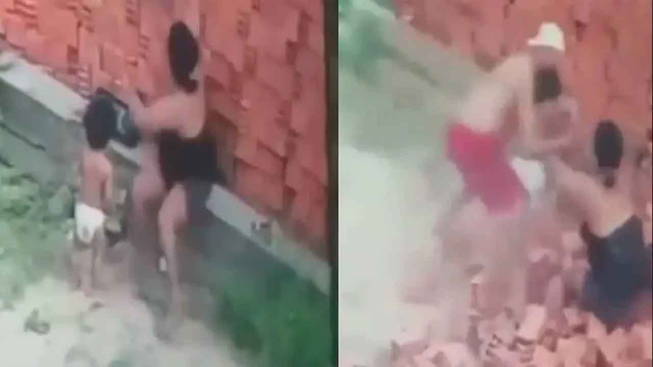 Shocking Video: ಬೀಳುತ್ತಿದ್ದ ಗೋಡೆಯನ್ನು ತಡೆದು ಮಗುವನ್ನು ರಕ್ಷಿಸಿದ ಮಹಿಳೆ; ವಿಡಿಯೊ ನೋಡಿ