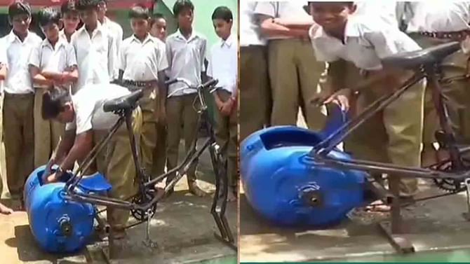 Viral Video: ಬಟ್ಟೆ ತೊಳೆಯಲು ದೇಸಿ ವಾಶಿಂಗ್ ಮಷೀನ್ ಕಂಡುಹಿಡಿದ ವಿದ್ಯಾರ್ಥಿ! ವಿಡಿಯೋ ಮಿಸ್ ಮಾಡ್ಕೊಳ್ಬೇಡಿ Viral Video: ಬಟ್ಟೆ ತೊಳೆಯಲು ದೇಸಿ ವಾಶಿಂಗ್ ಮಷೀನ್ ಕಂಡುಹಿಡಿದ ವಿದ್ಯಾರ್ಥಿ! ವಿಡಿಯೋ ಮಿಸ್ ಮಾಡ್ಕೊಳ್ಬೇಡಿ