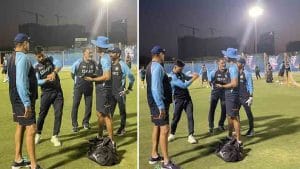 MS Dhoni: ಟೀಮ್ ಇಂಡಿಯಾ ಸೇರಿಕೊಂಡ ಎಂ. ಎಸ್ ಧೋನಿ: ಗ್ರೌಂಡ್​ನಲ್ಲಿ ಆಟಗಾರರಿಗೆ ತರಬೇತಿ ಶುರು