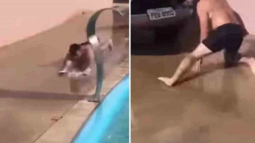 Viral Video: ನೀರು ಚೆಲ್ಲಿದ್ದ ನೆಲದ ಮೇಲೆ ವ್ಯಕ್ತಿಯ ಸ್ಟಂಟ್; ಆಮೇಲೇನಾಯ್ತು? ವಿಡಿಯೋ ನೋಡಿ